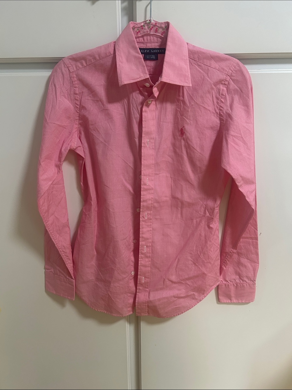 Polo by Ralph Lauren Preppy Pink Button-Down Cotton Shirt